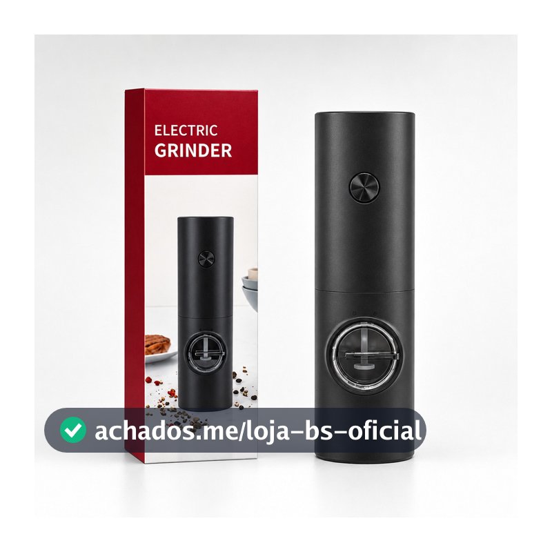Moedor Elétrico de Temperos Automático Com Ajuste Grosso Fino e Design Premium