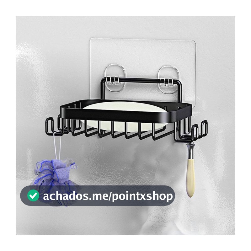 1/2  PEÇAS Saboneteira de Parede Saboneteira de Banheiro Adesiva Com Ganchos Porta Esponja de Louça