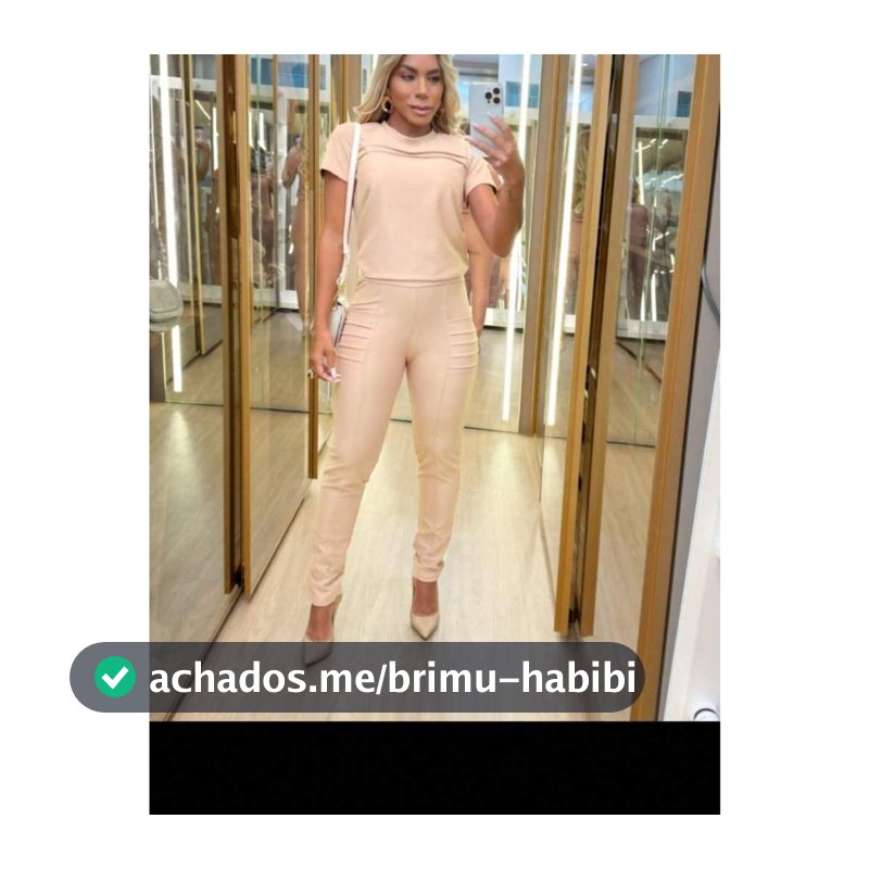 Conjunto Feminino Calça E Camiseta Em Tecido Ponta Roma