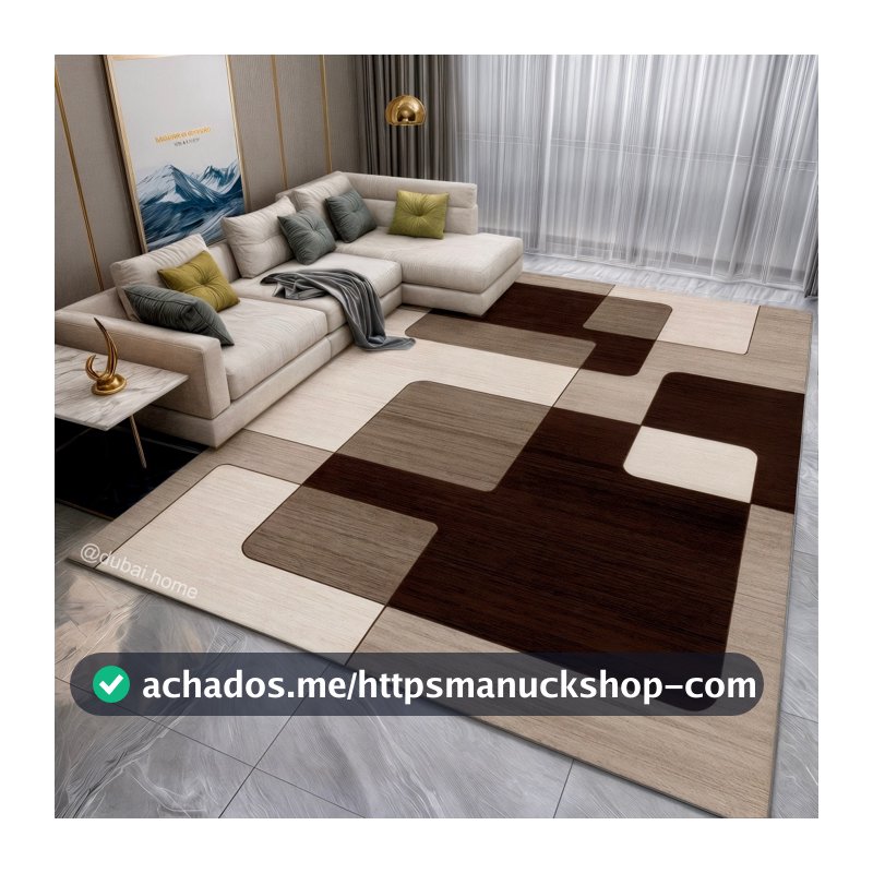 Tapete Estampado Belga Antiderrapante 1,50m x 1,00m Para Sala Quarto - Coleção Exclusiva