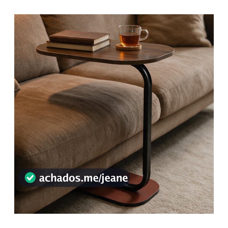Mesa de Apoio para Sofá Poltrona Notebook Livros Café e Celular