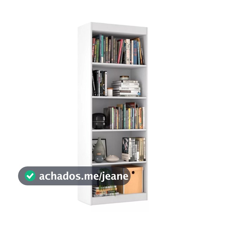 Livreiro Gold Organizador Escritório Para Sala Branco - E&A