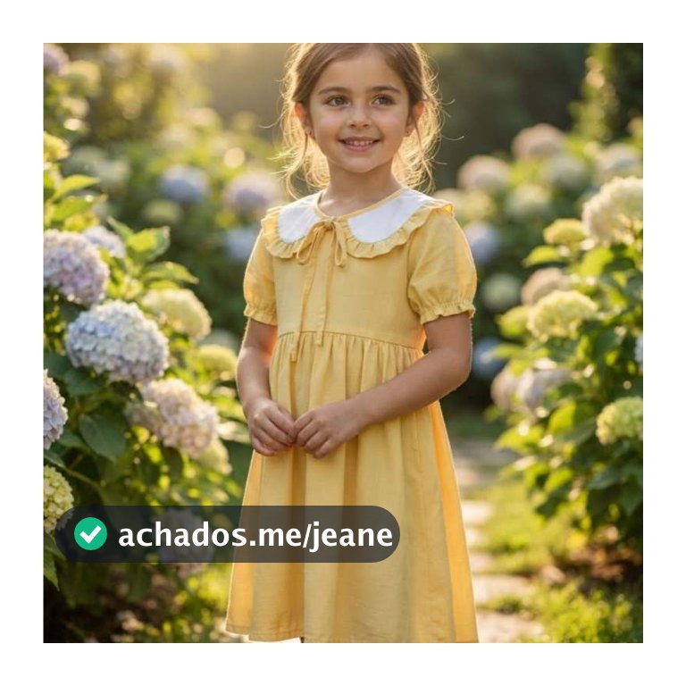 Vestido Menina Infantil Vintage Camponesa com Manga e Gola Boneca Viscolinho 3 em um