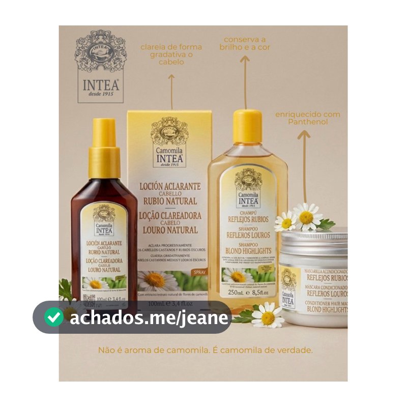 Kit Camomila Loção Louro Natural + Shampoo + Máscara 300g