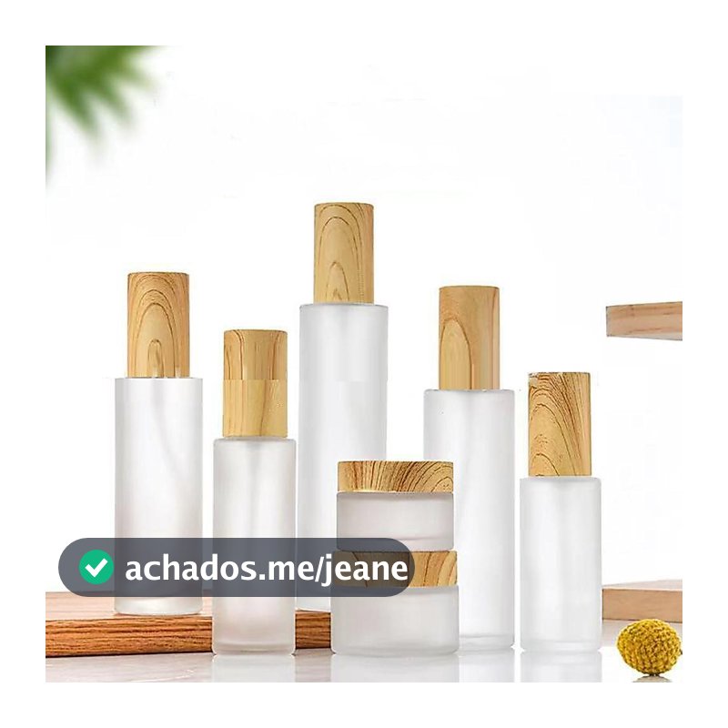 Frasco De Spray De Vidro Fosco De 1 Unidade Com Tampa De Grão De Madeira Atomizador De Perfume Recarregável Vazio , Vári