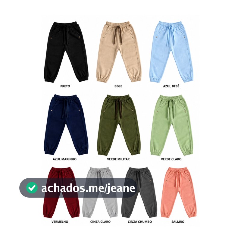 Calça Infantil Masculino Jogger Fio Tinto, Brim