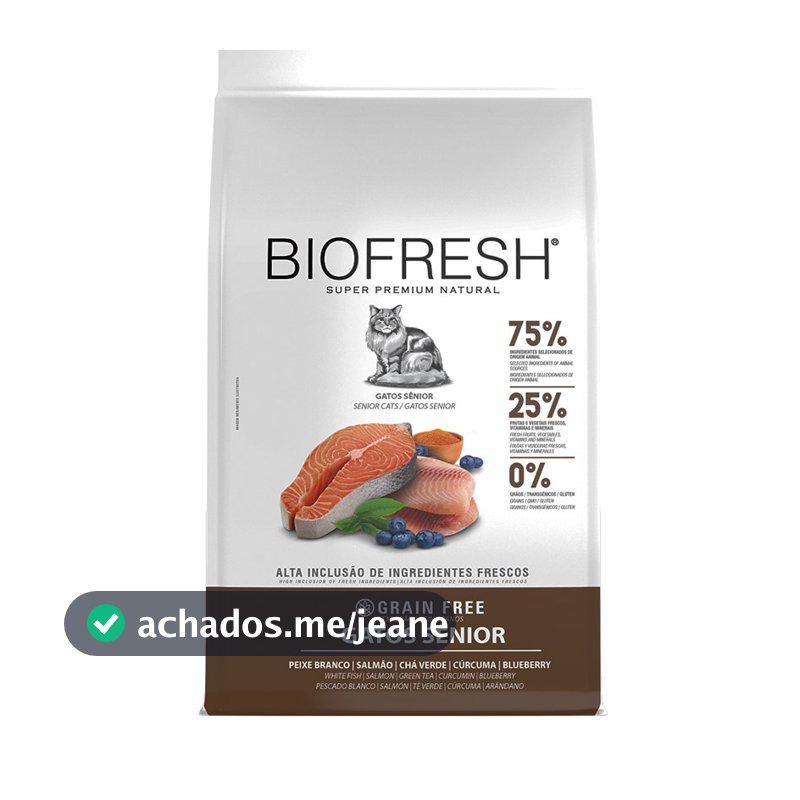 Ração Biofresh Gatos Sênior Peixe Branco - 7,5kg