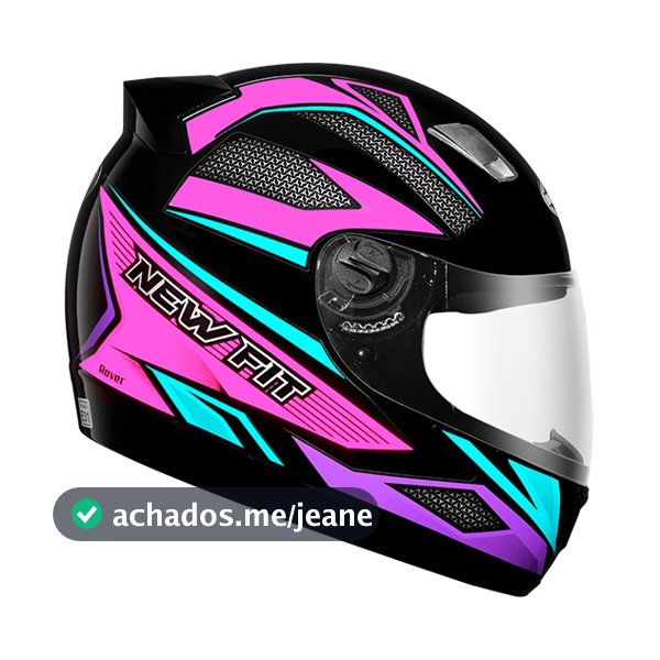 Capacete Moto Ebf New Fit Hover Viseira Cristal Várias Cores Antirrisco Inmetro Confortável