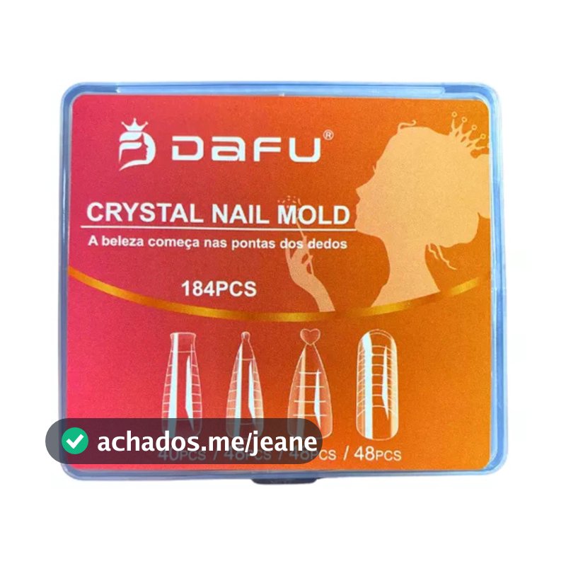 KIT Molde F1 Dafu 4 Formatos 184PÇS Esmaltes Unhas Nails Extensao Gel Poligel Bailarina Reutilizavel