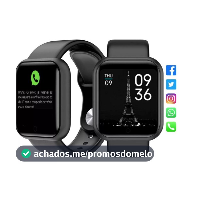 Smartwatch D20 relógio Colocar foto com tela hd y68 bluetooth com lembrete chamada monitor de frequência