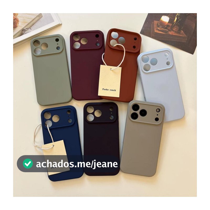 Capa Case Silicone Para iPhone 17/17PRO/17 PRO MAX Pro Com Proteção De Câmera