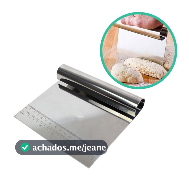 Espátula Em Inox Prática Raspador De Massa Com Cabo Tubular - KL-4193