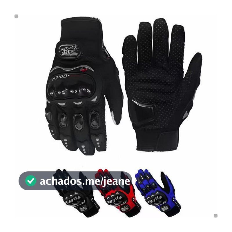 Luvas para motociclistas - quentes, antiderrapantes, com absorção de impacto, confortáveis e tamanho único.