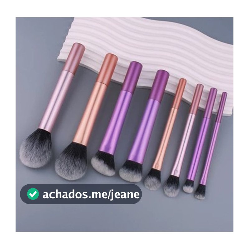ANA1108 Conjunto De Pincéis De Maquiagem Profissional De 8 Unidades De Contém Pincel De Pó
