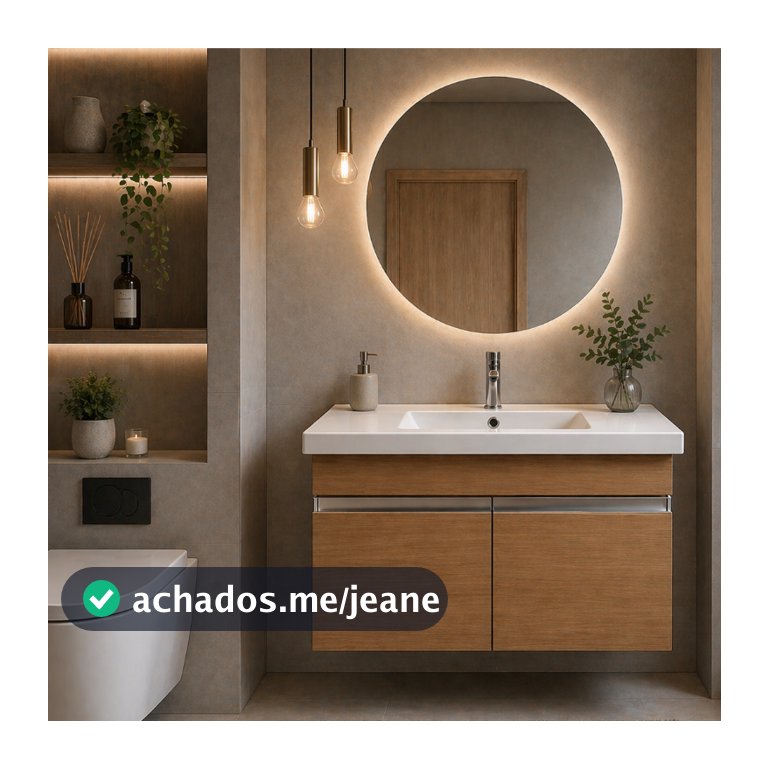Gabinete Moderno para Banheiro Lavabo com Pia Integrada ABS Completo Suspenso 2 Portas