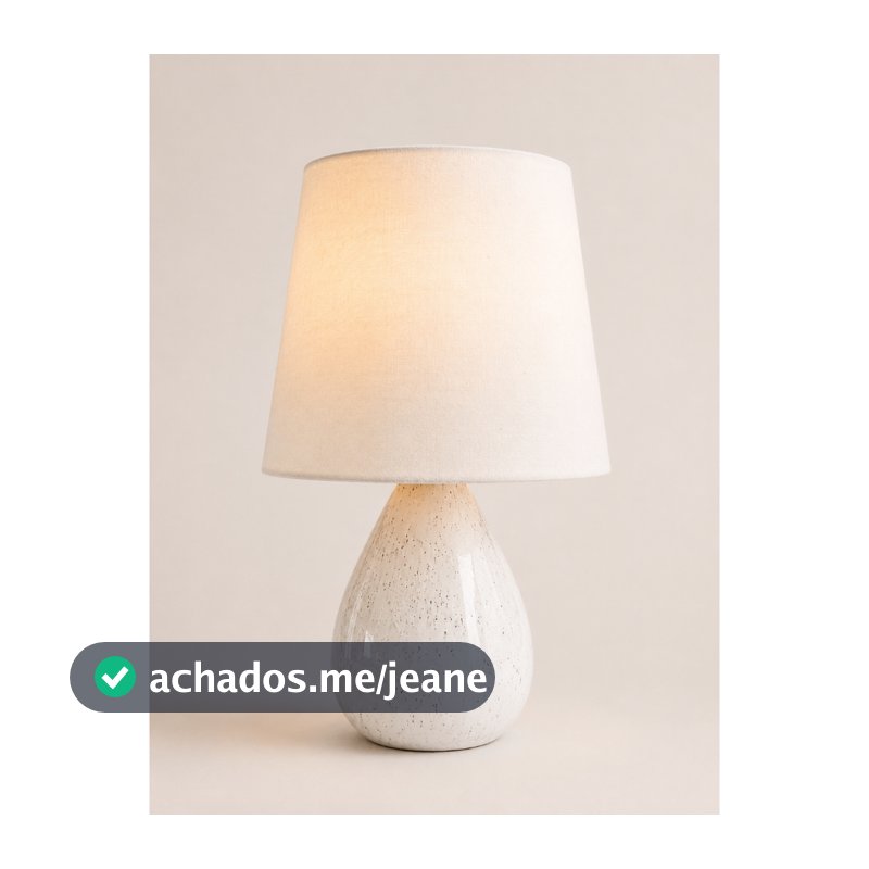 ABAJUR LUMINÁRIA CAPRI 34CM CERÂMICA CRIART HOME