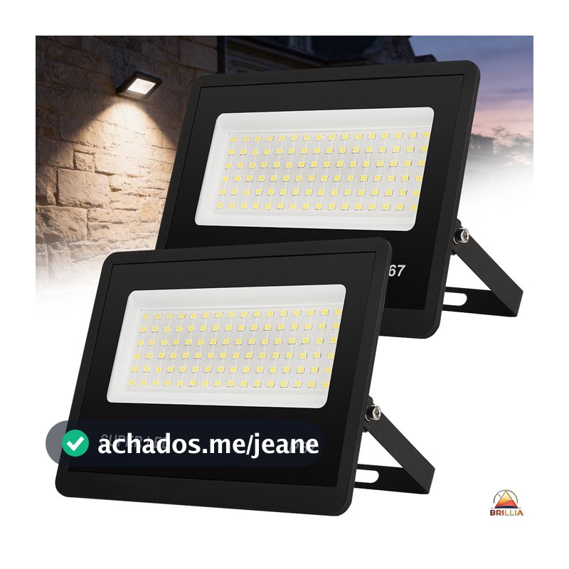 Kit 2-8 Refletor LED 400W Holofote Externo IP67 Bivolt Prova D'água Luz Branca Fria 6500K Econômico