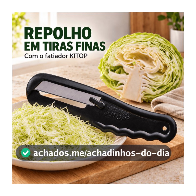 Fatiador de Couve e Repolho KITOP Corte Fino e Preciso