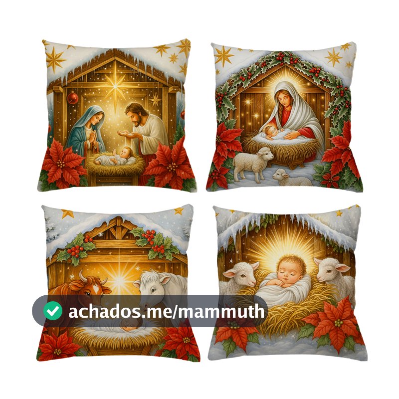 KIT 4 CAPAS DE ALMOFADAS DECORATIVAS NATAL PAPAI NOEL BONECO DE NEVE FELIZ NATAL  SUEDE TOQUE AVELUDADO  - TAMANHO 45X45