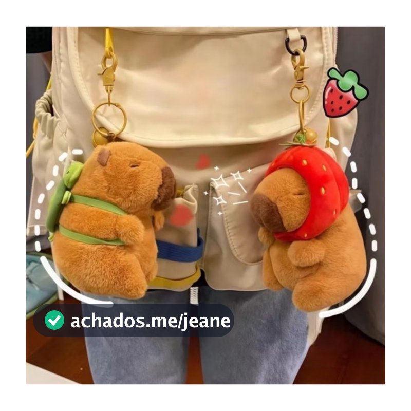 Chaveiro Capivara de Pelúcia varios modelos - perfeito para presentes