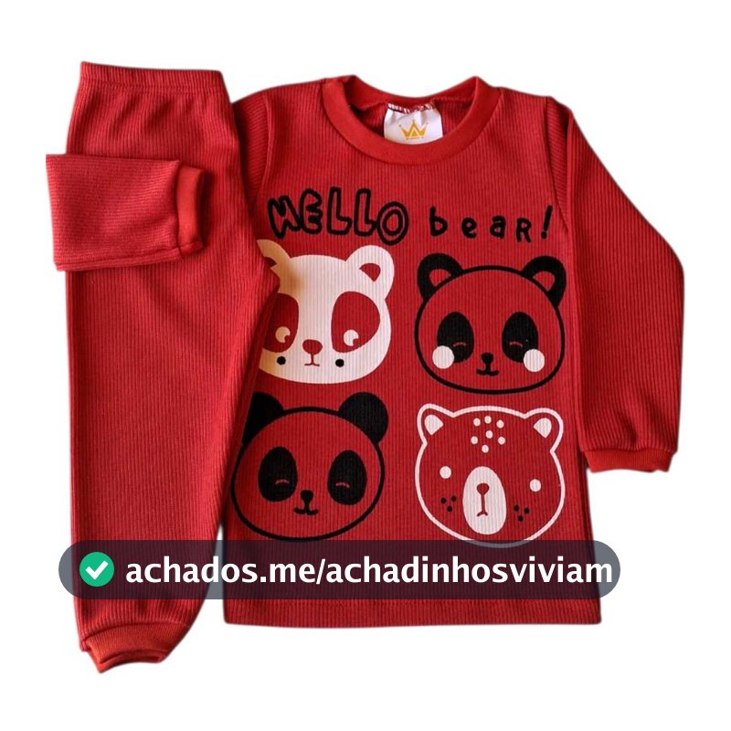Conj Bebê Blusa Manga Longa Com Calça Canelado Menina/ Menino RN ao GG Ref 2001