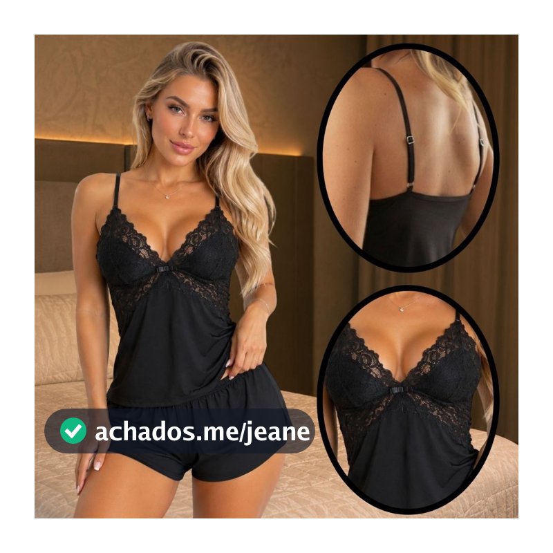 Baby Doll Short Doll De Renda Confortável