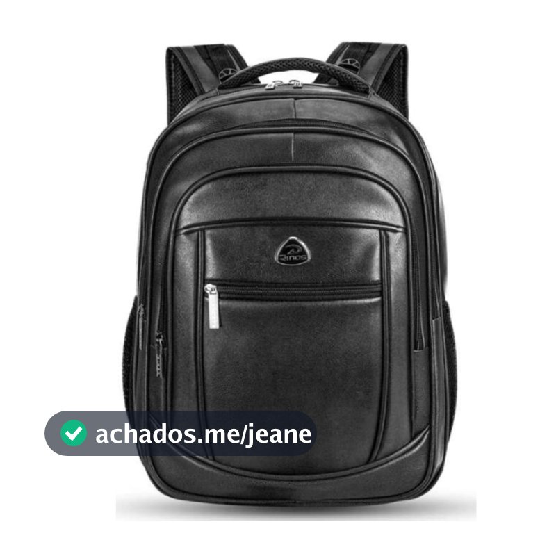 Mochila Bolsa Escolar Couro Sintético Reforçado Impermeável