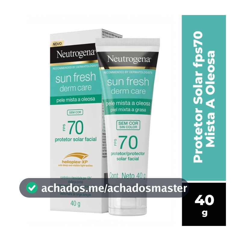 PROTETOR SOLAR FACIAL NEUTROGENA FPS70 MISTA A OLEOSA 40G
