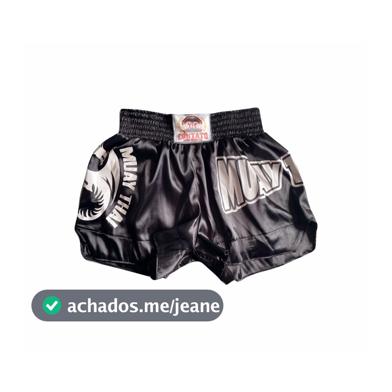 Short Muay Thai Cetim Com Elastano