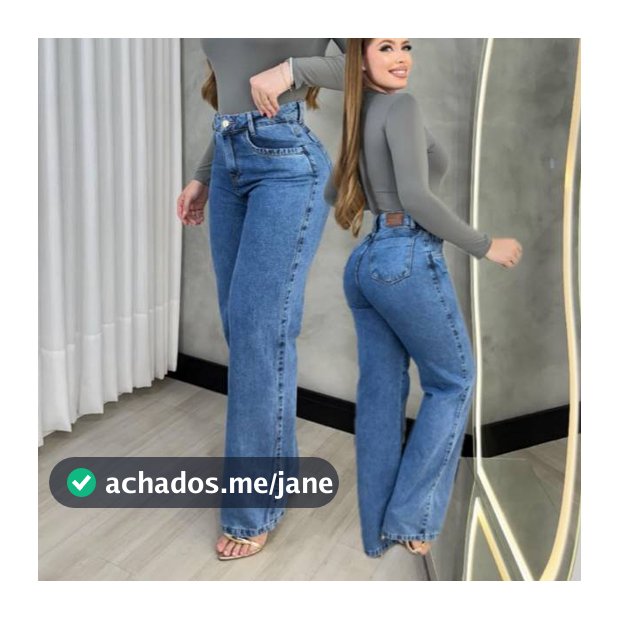 Calça Wid Leg cintura alta 100% Algodão