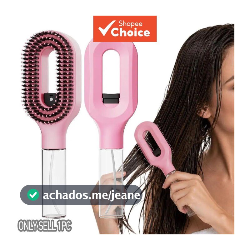 Pente De Cabelo De Névoa Fina 2 Em 1 , Escova De Spray Para Cabelos Grossos E Cacheados Secos Molhados , Mulheres , Meni