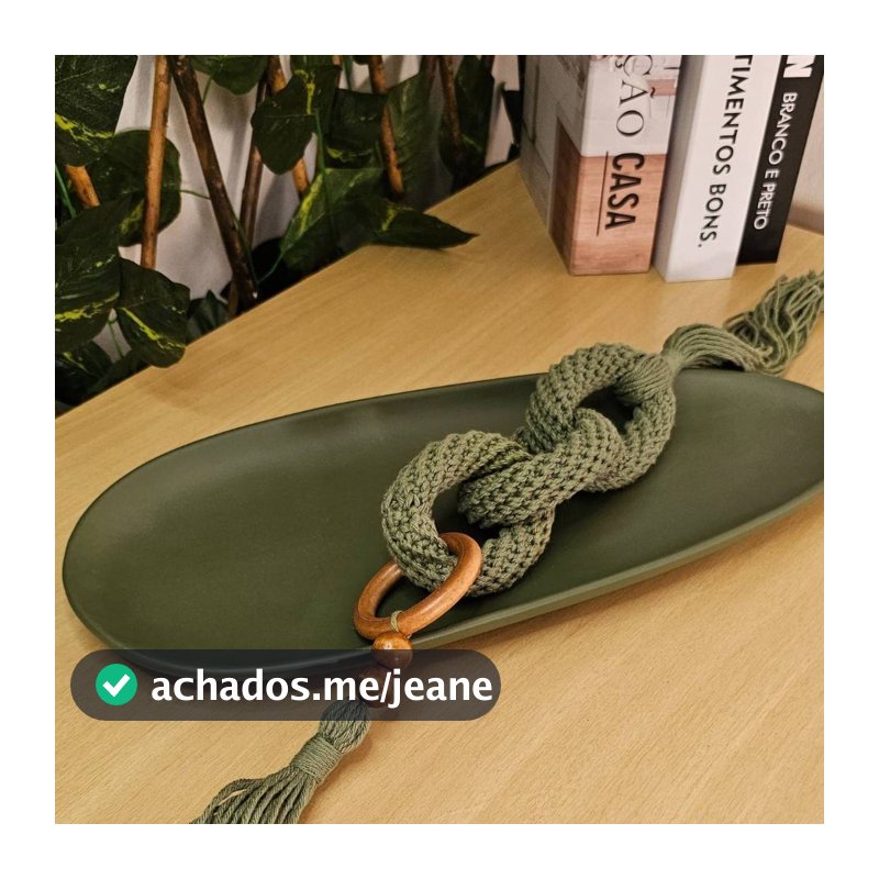 Colar De Mesa Decorativo Artesanal Crochê Enfeite Objeto Decorativo Macramê Sala Aparador Bandeja