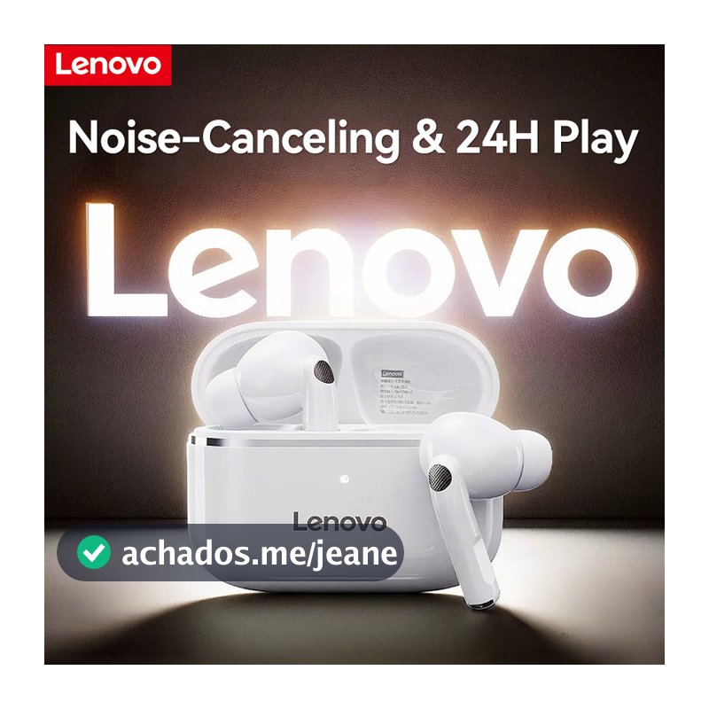 Fones De Ouvido Lenovo EA230 TWS Cancelamento Ativo De Ruído Drivers De 13 Mm 24 Horas De Reprodução Bluetooth HD Chamad