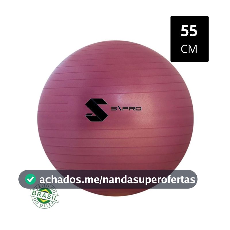 Bola de Pilates 55 cm – Bola Suíça FitBall para Yoga e Exercícios – 200kg – Produto nacional