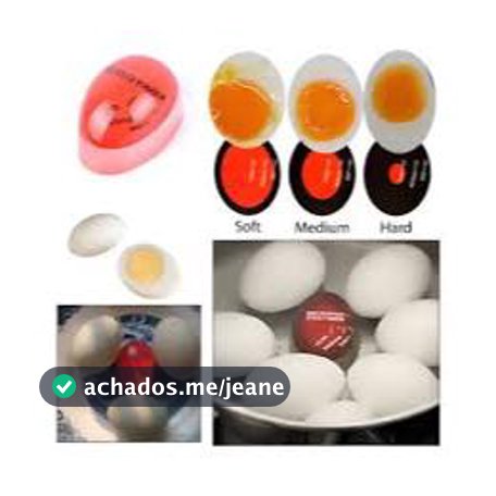 Timer para Ovos com Indicador de Cozimento em Resina Atóxica 5,5x4cm