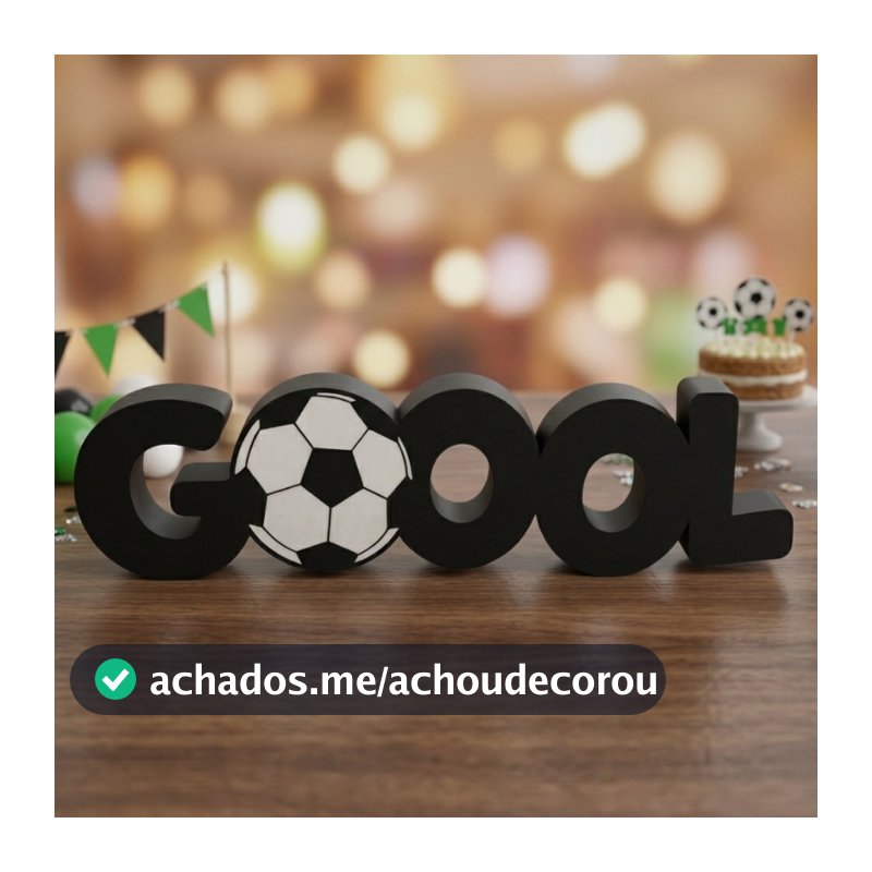 DECORAÇÃO ANIVERSÁRIO DISPLAY DE MESA FUTEBOL GOL 3D