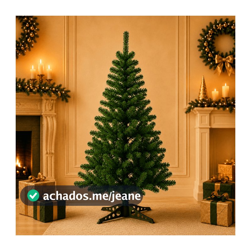 Árvore Pinheiro Canadense de Natal Tradicional 1,20m 120 Galhos Artificial