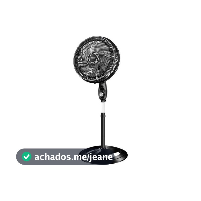 Ventilador de Coluna Mondial Turbo Force VTF-40C-8P-BS 40cm 8 Pás 3 Velocidades Preto e Prata
