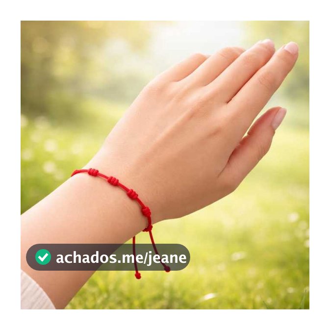 Pulseira 7 Nós Kabbalah Vermelha para Proteção e Sorte