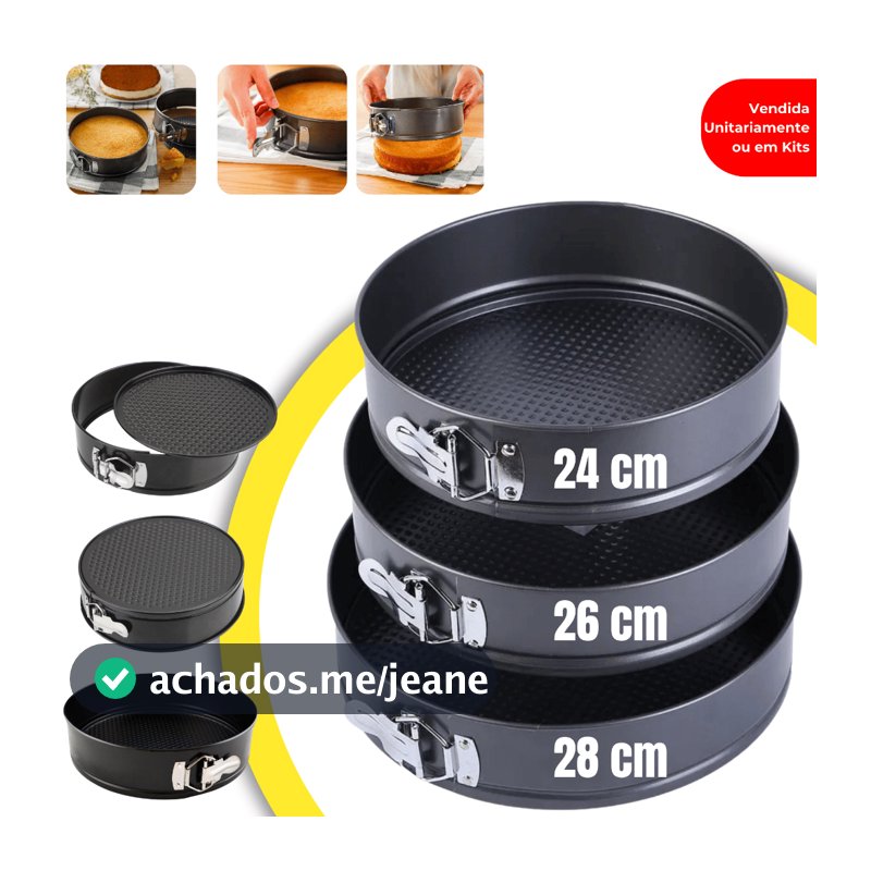 Formas com Fundo Removível Antiaderente para Torta Bolo Assadeira Bolos Tortas Redonda