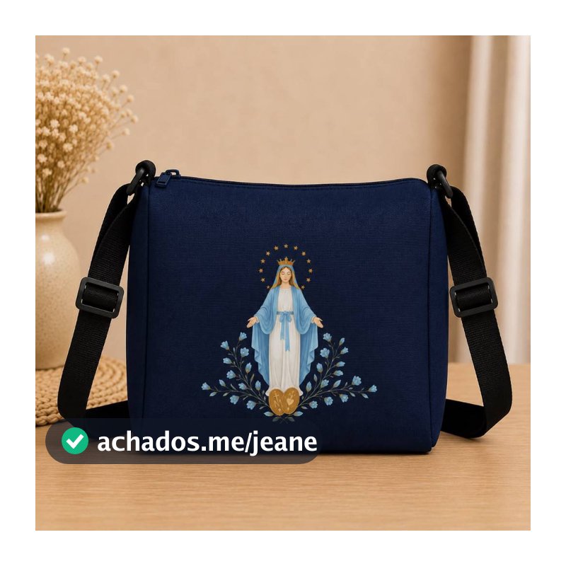 Mala de ombro bolsa Católica religiosa Nossa Senhora das Graças feminina casual