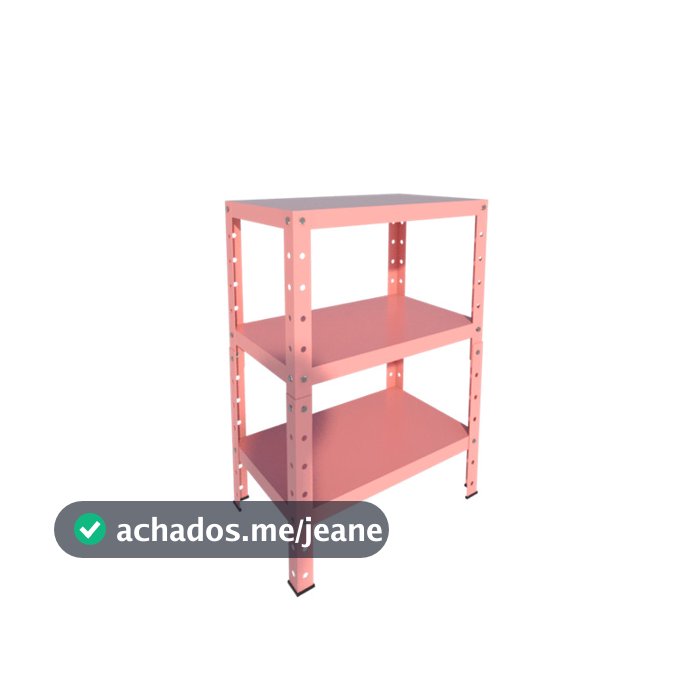 Mesa Cabeceira P 45kg Rosa Estrutura Bipartida 65cm x 30cm x 45cm