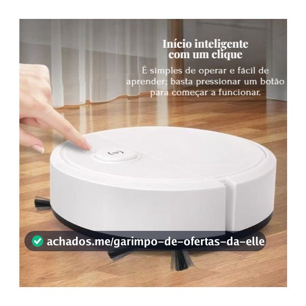 Robô Aspirador 3 em 1 Varre, Aspira e limpar  - Limpeza Automática Inteligente e Silenciosa