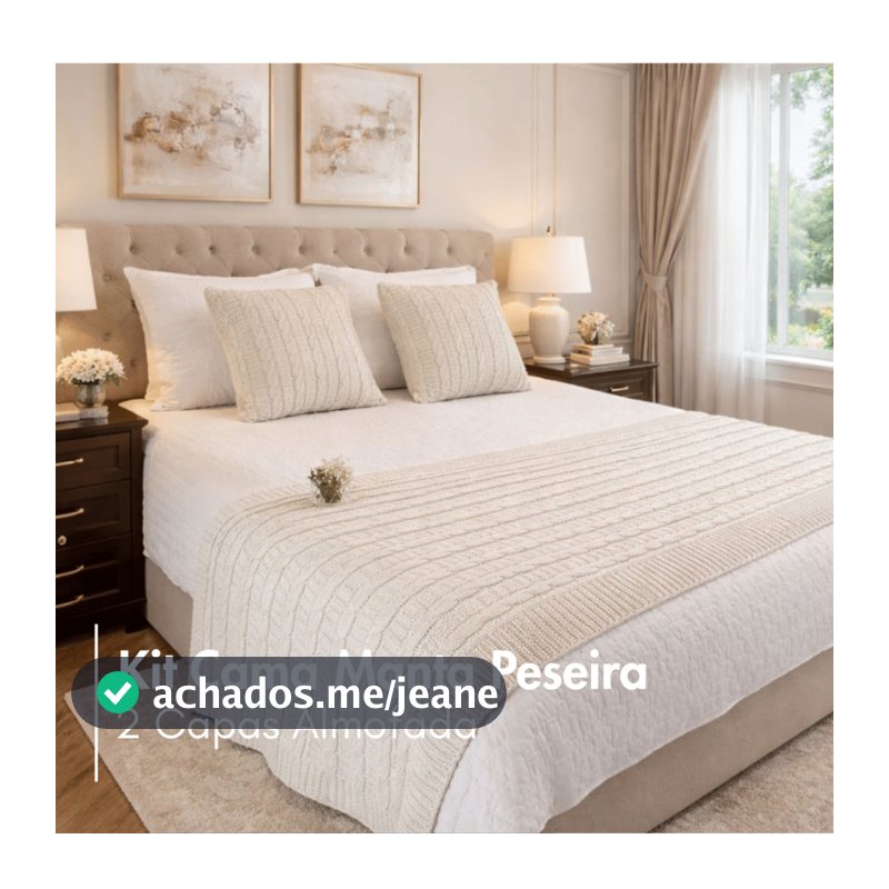 Kit Cama Manta Peseira de Tricot Californian Style Luxo 3D + 2 Capas de Almofada Para Cama e Sofá – Casal, Queen e King