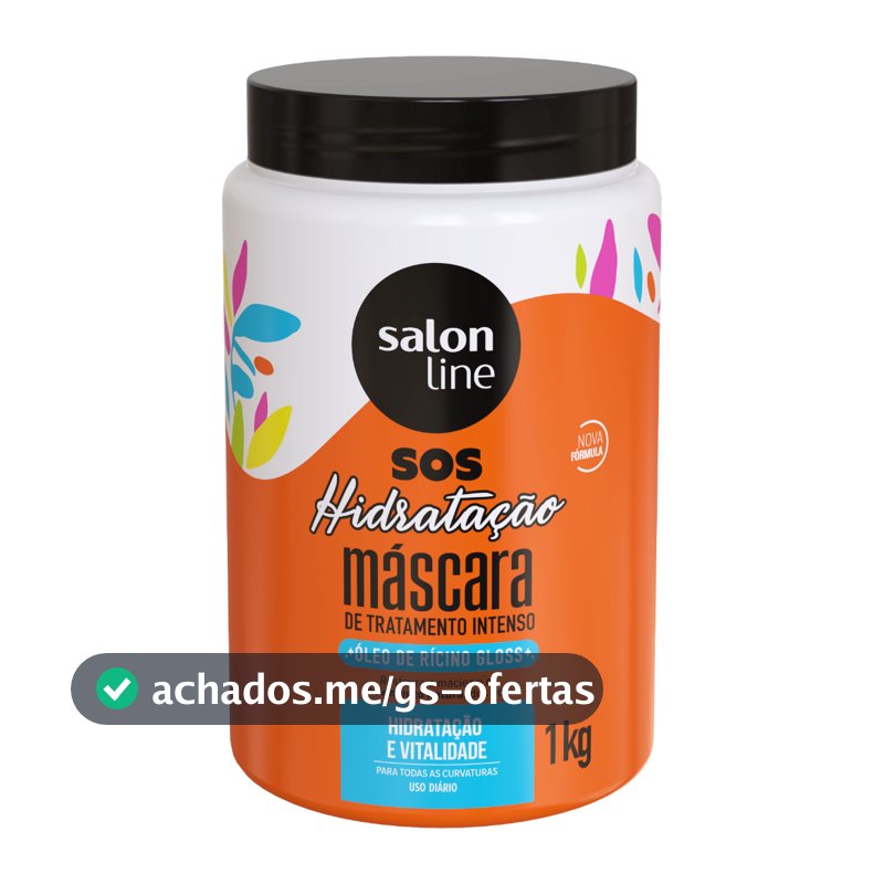 Máscara S.O.S Hidratação Óleo de Rícino Salon Line 1kg