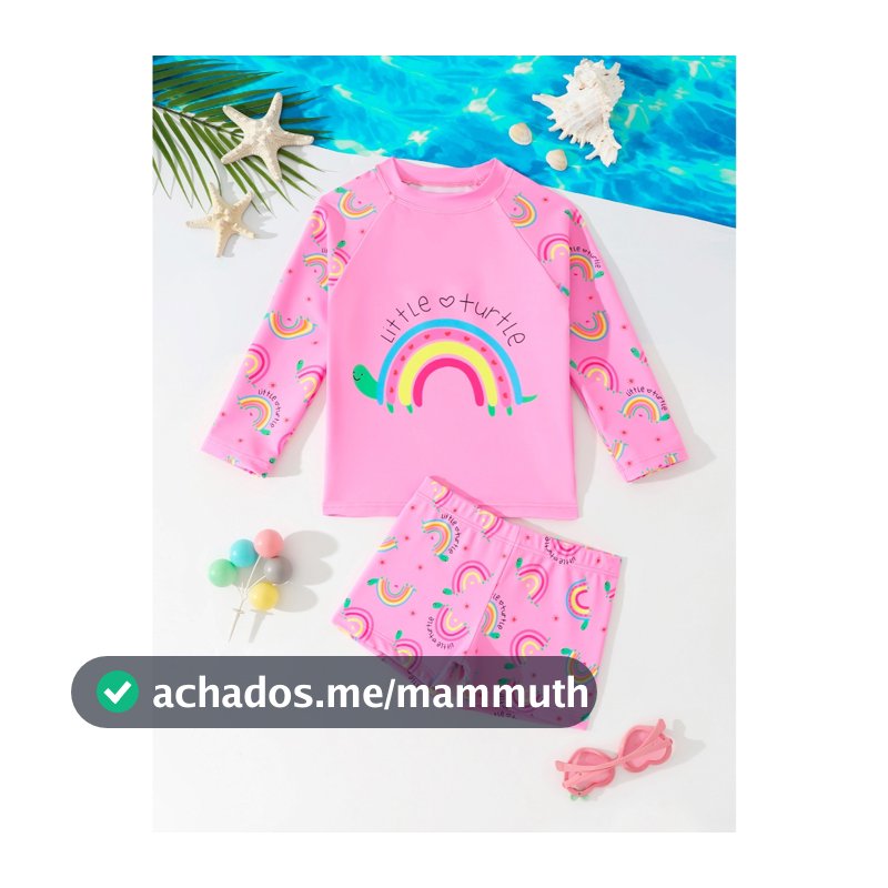 RWX VEST Conjunto de Praia Infantil com Estampa Alegre e Proteção Confortável 2024 B3117