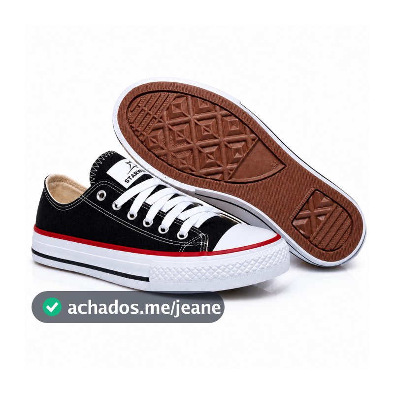 Tênis Lona Branco Preto Feminino Masculino Unissex Star world All Estilo Casual Confortável