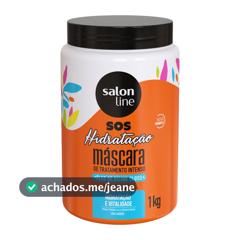 Máscara S.O.S Hidratação Óleo de Rícino Salon Line 1kg