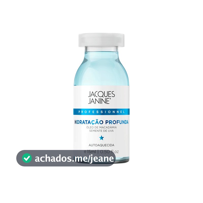 Ampola Tratamento Antifrizz Hidratação Profunda Jacques Janine 15ml