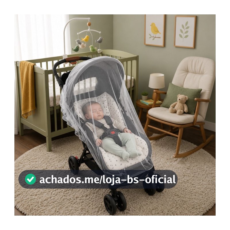 Mosquiteiro para Carrinho Moisés Mosquiteiro de bebê universal Multiuso 1,00x1,50cm
